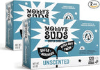 Molly's Suds Fabric Softener Dryer Sheets for Sensitive Skin | Plant-Based Static Reducer, Plastic-Free Packaging | Bundle of 2, Unscented (240 Sheets Total)