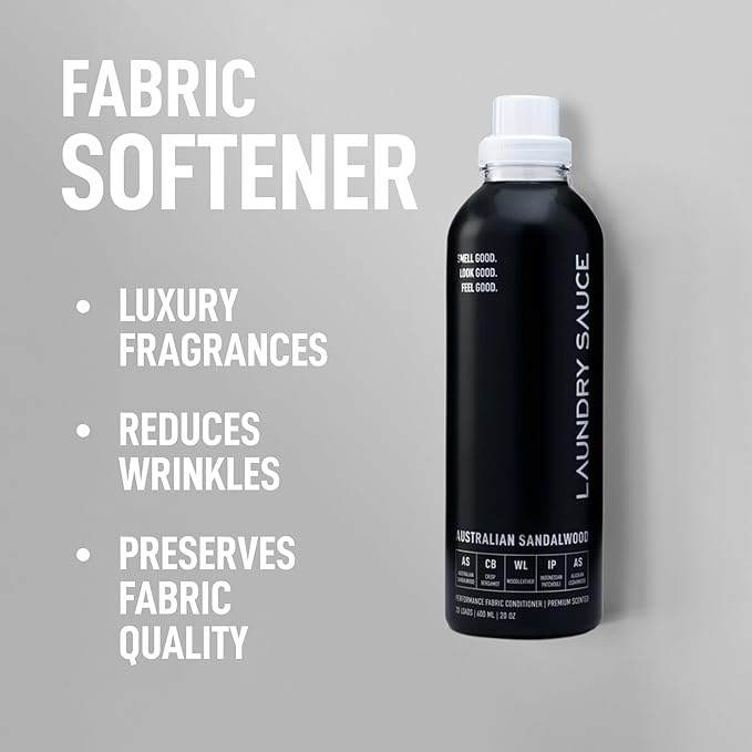 Laundry Sauce - 02 Sets of Luxury Scented Laundry Fabric Softener Bundle (Australian Sandalwood and French Saffron), Premium Laundry Fabric Softener with High-End, Sophisticated Fragrances