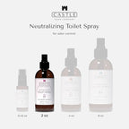 Castle Flush Therapy Neutralizing Toilet Spray | Odor Control: Mist Over The Water Surface, Go, Then Flush | Bathroom Freshening Spray | Neutralizes Odors at the Source | Fresh Citrus | 2 oz