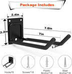 6 Packs 7.8inch Heavy Duty Garage Hooks, Garage Storage Organizer for Tool Organization, Shed Metal Utility Hooks Hanger for Tires, Bikes, Shed, Chair, Ladder, Ski and Snowboard