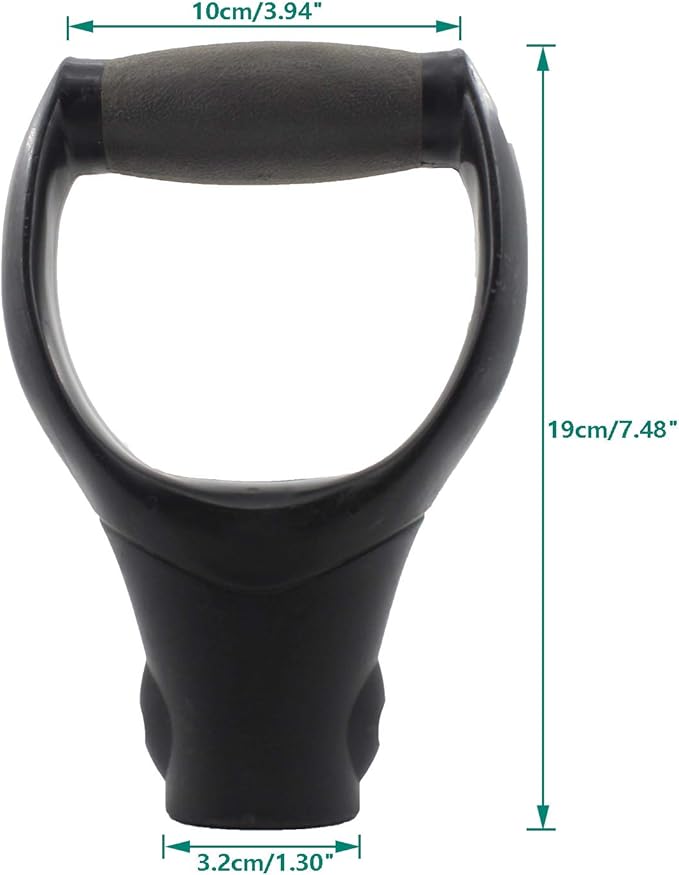 Shovel D Grip Handles,ULIFESTAR D Shaped Snow Shovel Replacement Handle,32mm/1.26'' Inner Diameter Digging Raking Tool Replacement Spade Handles for Lawn Garden Spade Fork Shovel