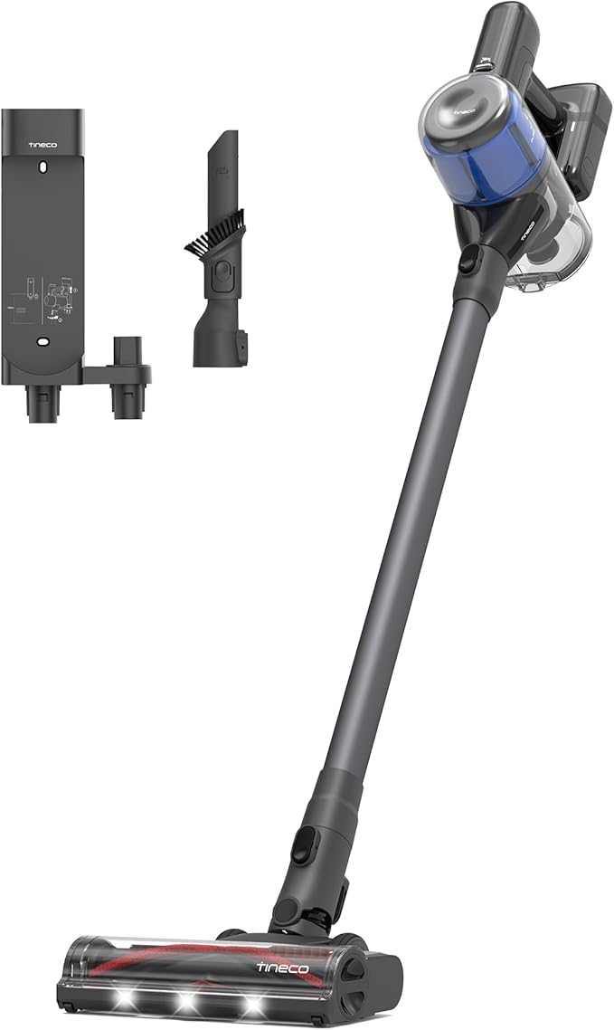 Tineco Pure ONE S30 Cordless Vacuum Cleaner, 150AW Powerful Suction, Zero Tangle Brush, Up to 65min Runtime, 6-Stage HEPA Filtration, PureCyclone Technology Stick Vacuum with Wall Mount Dock