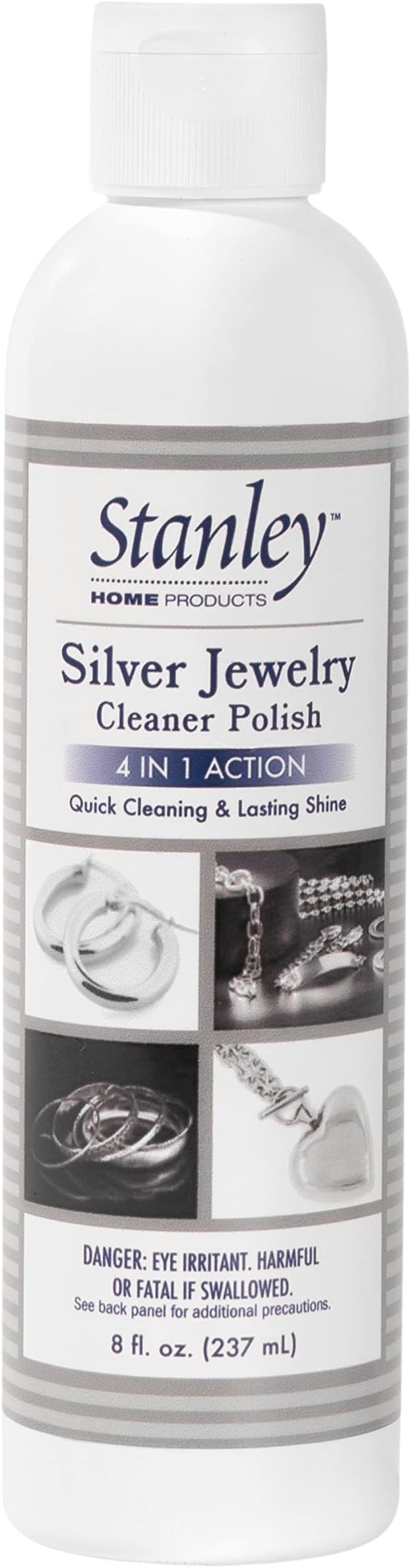 STANLEY HOME PRODUCTS Silver Jewelry Cleaner Polish - 4-in-1 Formula Cleans and Protects Silver and Sterling Jewelry and More Helps Prevent Tarnish Plus Long Lasting Shine