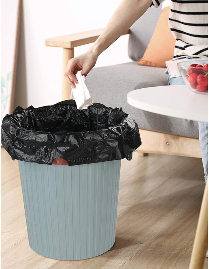 8 Gallon Drawstring Trash Bags, Black Kitchen Garbage Bag with Drawstring, 208 Counts