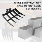 Mini Excavator Attachment Rake，Small Diggers Metal Backhoe Rake，3.54" Span, 0.98" Pin Hole，Includes 2 Link Pins，Fit for Mini Excavator