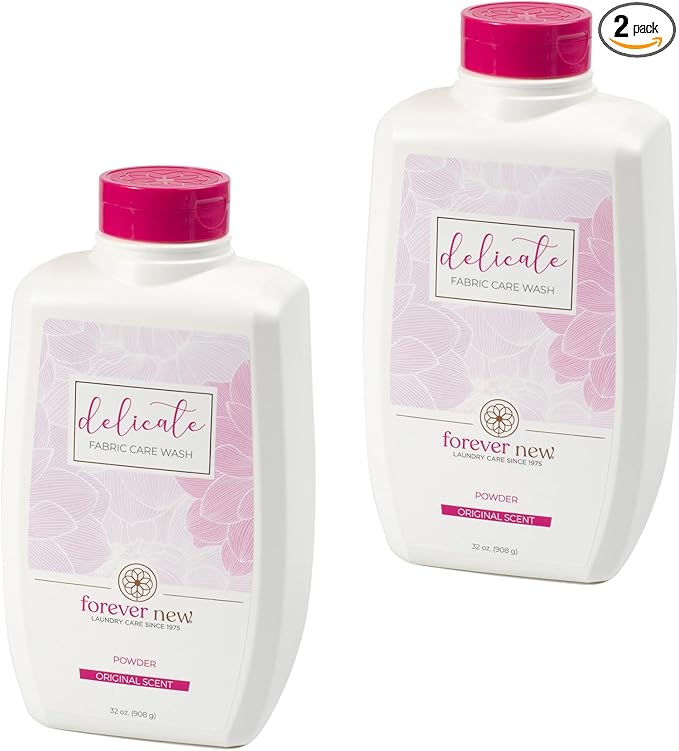 FOREVER NEW Granular Detergent Powder - Delicate Laundry Care Wash - Original Scented 64 oz. (32 oz. 2 Pack)