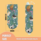 Garden Cat Plastic Bag Holder, Wall Mount Grocery Bag Holder, Plastic Storage bag, Pull Rope Free Adjustment, Plastic Bag Holders for Grocery Bags, Plastic Bag Dispenser for Home Kitchen