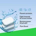 XROM Dishwasher Cleaner Tablets, Plant Based, Deep Clean and Descaler, Removes Odors & Hard Water Stains, 6 Treatments.