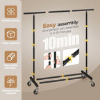 Abiglifty Single Rods Clothes Rack