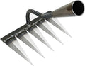 Ironrake The Heavy-Duty Iron Weeding Rake,1pc Iron Rake for Gardening and Weeding with 5 Metal Tines,Weeding Rake for Sturdy Dethatching,Ironrake for Backyard Lawn Loosening Planting Weeding