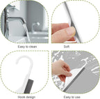Tiny Bathroom Mirror Squeegee for Shower Glass, Silicone Shower Squeegee with Hanging Hook, Handy Water Blade Mini Squeegees, Wiper Scraper Cleaner Tool for Cleaning Window Glass Sink Counter