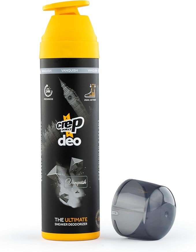 Crep Protect Shoe Deodorizer Spray - Foot & Shoe Odor Eliminator for Smelly Shoes, Sneakers, Boots, Suede & Nubuck - 24-Hour Freshness, Refreshing Scent (Vanquish, 5.07oz)