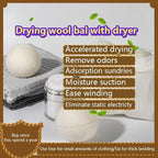 6 Pack Felt Dryer Balls – Wool Dryer Balls for Reducing Drying Time, Eliminating Static & Wrinkles, Removing Lint, Pet Hair, Odors – Reusable Cat Toy Included (Non-Food Use)