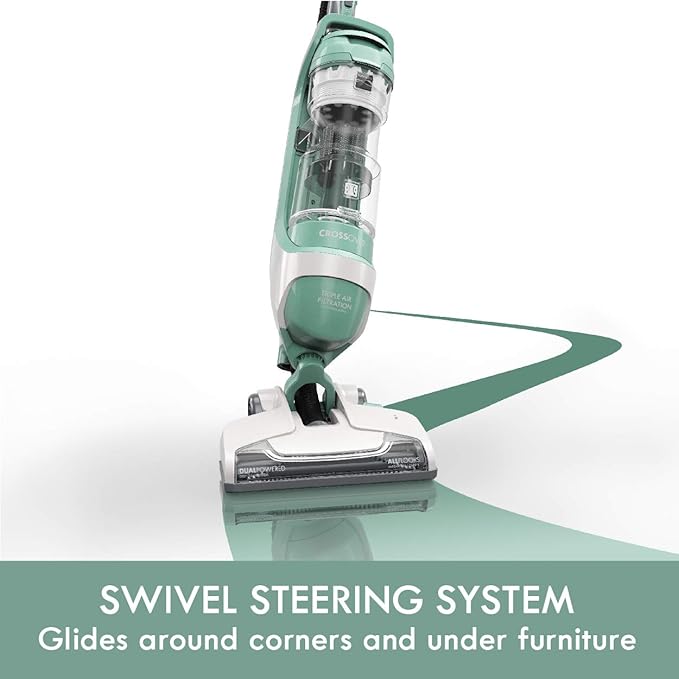 Kenmore DU3017 Friendly Upright Bagless 2-Motor Crossover Max Beltless Vacuum Cleaner with Lift-Away Design, Pet Handi-Mate, Triple HEPA, Height Adjustment, 3 Cleaning Tools, Light Green