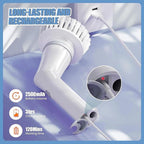 2025 Upgraded Electric Cleaning Brush, IPX7 Waterproof Electric Spin Scrubber with Replaceable Brush Heads, Adjustable Angle, Lightweight & Flexible for Bathroom, Kitchen, Tiles, and More