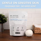 Fragrance-Free Wool Dryer Balls (4 XL Pack) – Natural Fabric Softener, Reusable, Reduces Wrinkles & Saves Drying Time, Better Alternative to Liquid Softeners & Dryer Sheets