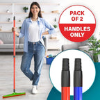 HeloMorSqueegee Broom Scrubbing Brush with Telescopic Long Handle for Garage, Patio, Deck, Tile and Shower (59 Inch (Metal Broom Handle))