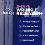 Downy Wrinkle Release Spray Plus, Static Remover, Odor Eliminator, Steamer for Clothes Accessory, Fabric Refresher and Ironing Aid, Light Fresh Scent, 16.9 Fluid Ounce (Pack of 4)