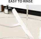 Shower Squeegee for Shower Glass, Bathroom Glass Cleaning Tool with Hook Mount, Squeegee for Glass Doors, Window Cleaning, Tile Shower Walls (White)