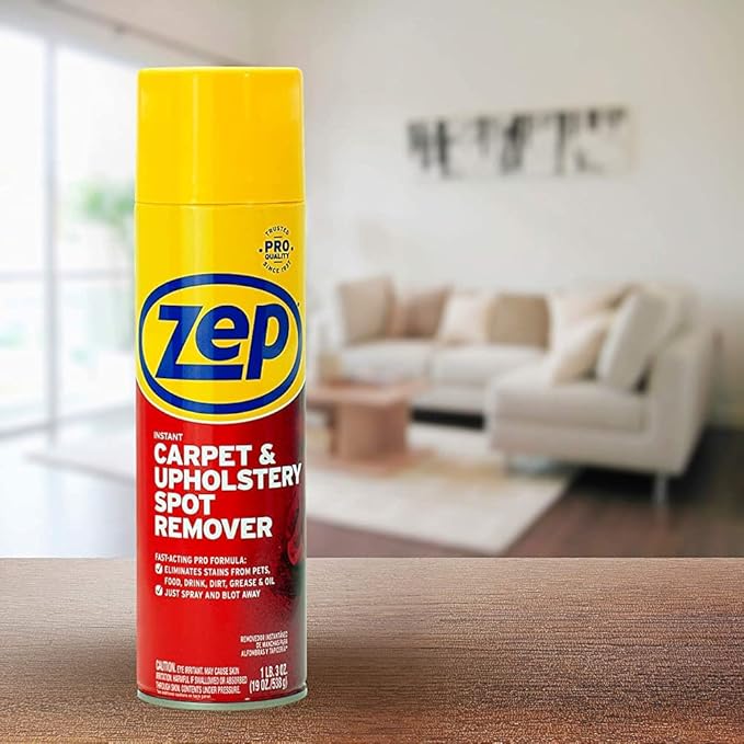 Zep Instant Carpet and Upholstery Spot Remover 19 ounce (Case of 12) ZUSPOT19 - No Scrubbing!