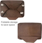 WarmHome Fabric Storage Bin Shelf Basket for Home, Closet(Brown-3 Pack, 13.8L9.8W6.7H)
