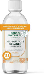 Good Natured Brand All-Purpose Cleaner Concentrate | 8oz makes 128oz | Orange Essential Oil | 16X Concentrated Natural Multi-Surface Cleaner