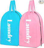 Sylfairy 2 Pack XL Laundry Bag with Strap,Heavy Duty Travel Laundry Bag,Rip-Stop Dirty Clothes Shoulder Bag with Drawstring,Easy Fit a Laundry Hamper or Basket Travel Essentials