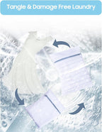 4 Pcs Large Mesh Laundry Bags for Delicates Intimates Lingerie with Zipper 2 Pcs 20” x 24”, 2 Pcs 24” x 24”