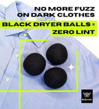Wool Dryer Balls for Laundry – 6 XL (White & Black Set) – 100% New Zealand Wool – Natural, Reusable & Eco-Friendly Fabric Softener Alternative