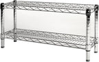Shelving Inc. 8" d x 30" w Chrome Wire Shelving with 2 Tier Shelves, Weight Capacity 800lbs Per Shelf