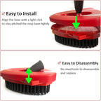 Spin Mop Scrub Brush Head Compatible with OCedar EasyWring 1 Tank System, Mop Scrubber Attachment, Upgraded Stiff Bristle Scrubbing Mop for Floor Cleaning