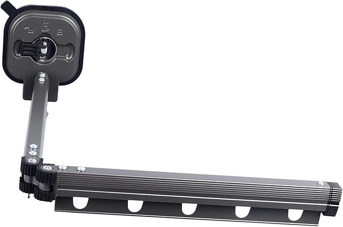 AUNMAS Clothes Drying Rack, Wall Mounted Clothes Hanger Rack Retractable Clothes Drying Rack Space Saver Clothes Rack for Balcony Laundry Bathroom (Bi Fold Grey)