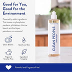 THE CLEAN PEOPLE Liquid Dish Soap - Clean, Simple Ingredients - Extra Scrubbing Power (Fragrance Free) 12 fl. oz (3 Pack)