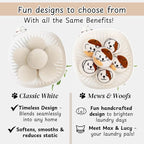 WoollyPals Dryer Balls (6-Pack, XL Size) - 100% New Zealand Wool - No More Dryer Sheets - Eco Dryer Balls - Reusable - Softens Laundry - Reduces Drying Time & Static - with Storage Bag (Plain White)