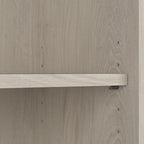 Bush Furniture Cabot Tall 5 Shelf Bookcase | Large Open Bookshelf in Linen White Oak | Sturdy Display Cabinet for Library, Living Room, and Home Office
