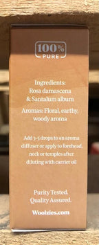 Woolzies Pure Fresh Essential Oil Blend | Rose & Sandalwood Therapeutic Grade Oil Blend | Use with Wool Dryer Balls or Oil Diffuser (1 Fl Oz)