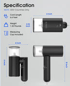 Handheld Steamer for Clothes, 1200W Foldable Travel Steamer, 20 Sec Preheat Garments Wrinkle Remover, 120V Portable Hand Iron with 150ml Water Tank, Clothes Steamer for Home Travel-Black