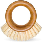 Full Circle The Ring Bamboo Vegetable and Fruit Cleaning Brush - A Versatile Scrubber for Food, Including Potatoes, Mushrooms, and Veggies with Recycled Bristles and Handle