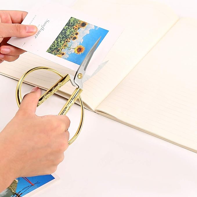 Wasan Gold Plated Dragon and Phoenix Relief Design Bonsai Scissors, Chinese Shears Household Traditional Scissors for Sewing, Art Craft, Food Paper Cutting - 2 Packs (5" and 6")