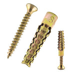 65 Packs Heavy Duty Hollow Wall Anchors with Screws, Loose Hinge and Stripped Hole Repair Kits (8x38mm)