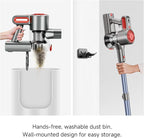 Cordless Vacuum Cleaner, 30Kpa Lightweight Stick Vacuum with 45 Mins Runtime, Rechargeable Battery, LED Anti-Tangle Brush, 6-in-1 Stick Vacuum for Carpet, Hardwood Floors & Pet Hair