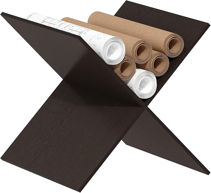 Furinno Cubicle X-Shelf Cube Organizer Insert (Does not fit IKEA Kallax Shelving), Black Dark Oak