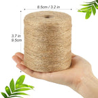 Tenn Well 1500 Feet Natural Jute Twine, 1mm Thin Brown Twine String for Crafts, Crocheting, Gift Wrapping, Gardening and Christmas Decorations