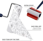 Lint Roller for Pet Hair Extra Sticky with 3 Extendable Handle, Large Surface 6.3'' Lint Remover Mop with 300 Sheets for Floor Clothes Furniture Dog Cat Hair
