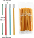 50PCS Crevice Cleaning Brush Tool Kit - Disposable Toilet Brush & Seat Cleaner (Yellow)