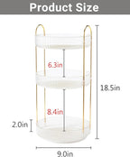 Asayuee 360 Rotating Makeup Organizer,3 Tier Large Capacity Make Up Organizers and Storage,Skincare Perfume Vanity Organizers,Bathroom Cosmetics Storage Organizer Countertop (Clear-3 Tier)
