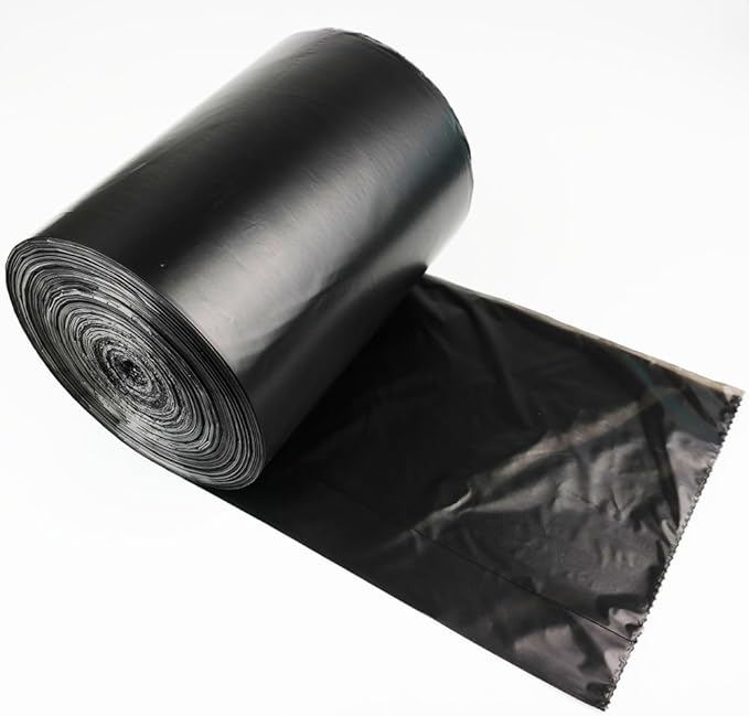 13 Gallon Kitchen Trash Can Liners, 130 Counts, Black