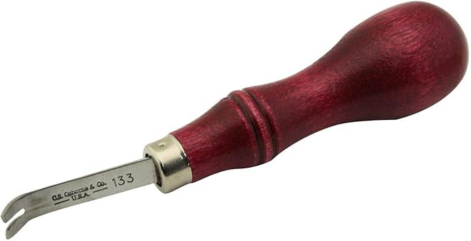 C.S. Osborne Western Edge Tool (Bent Shank) #133-B Size 00 to 4 Edger-Size 00