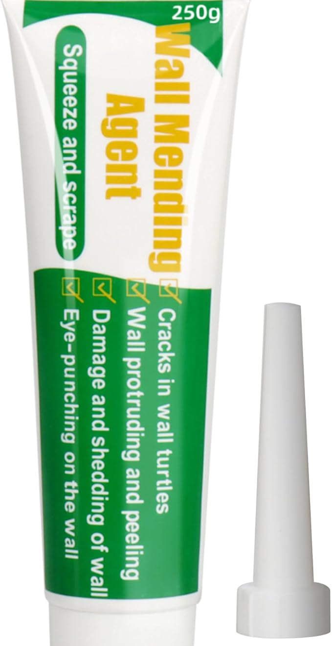 250g Wall Putty Hole Repair, Safe Wall Mending Agent, Drywall Repair Kit with Nozzle,Spackle for Drywall Paste, Easy to Fill Holes for Aluminum Metal Plaster Sheetrock Ceiling