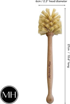 Murchison-Hume Natural Bottle Brush - Eco-Friendly & Biodegradable Bottle Brush with Beechwood Handle and Sisal Bristles, Bamboo Dish Brush for Baby Bottles, Glassware, and More